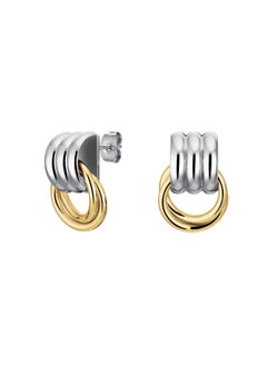 RoseField Rosefield Modern Vintage Interlaced Duotone Earrings - JEIED-J964  - Image 1