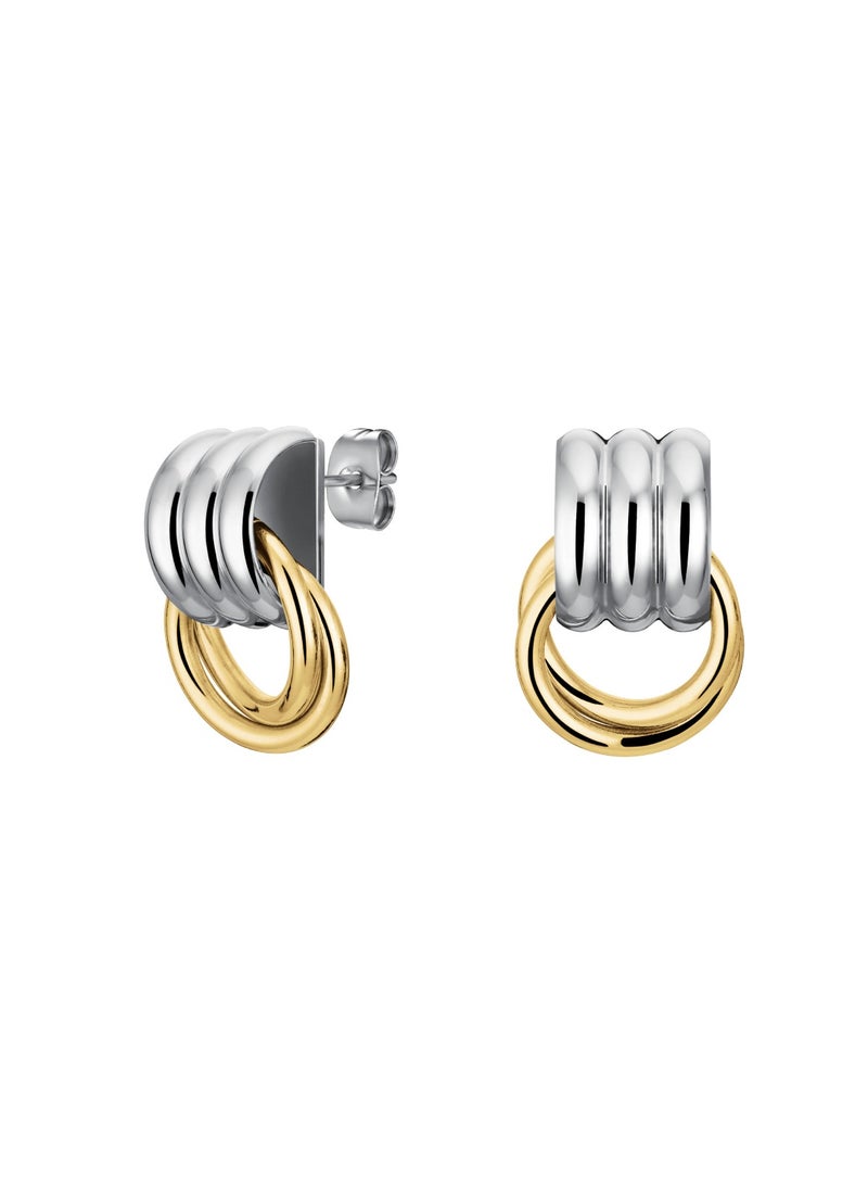 RoseField Rosefield Modern Vintage Interlaced Duotone Earrings - JEIED-J964  - Image 1