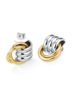 RoseField Rosefield Modern Vintage Interlaced Duotone Earrings - JEIED-J964  - Image 2