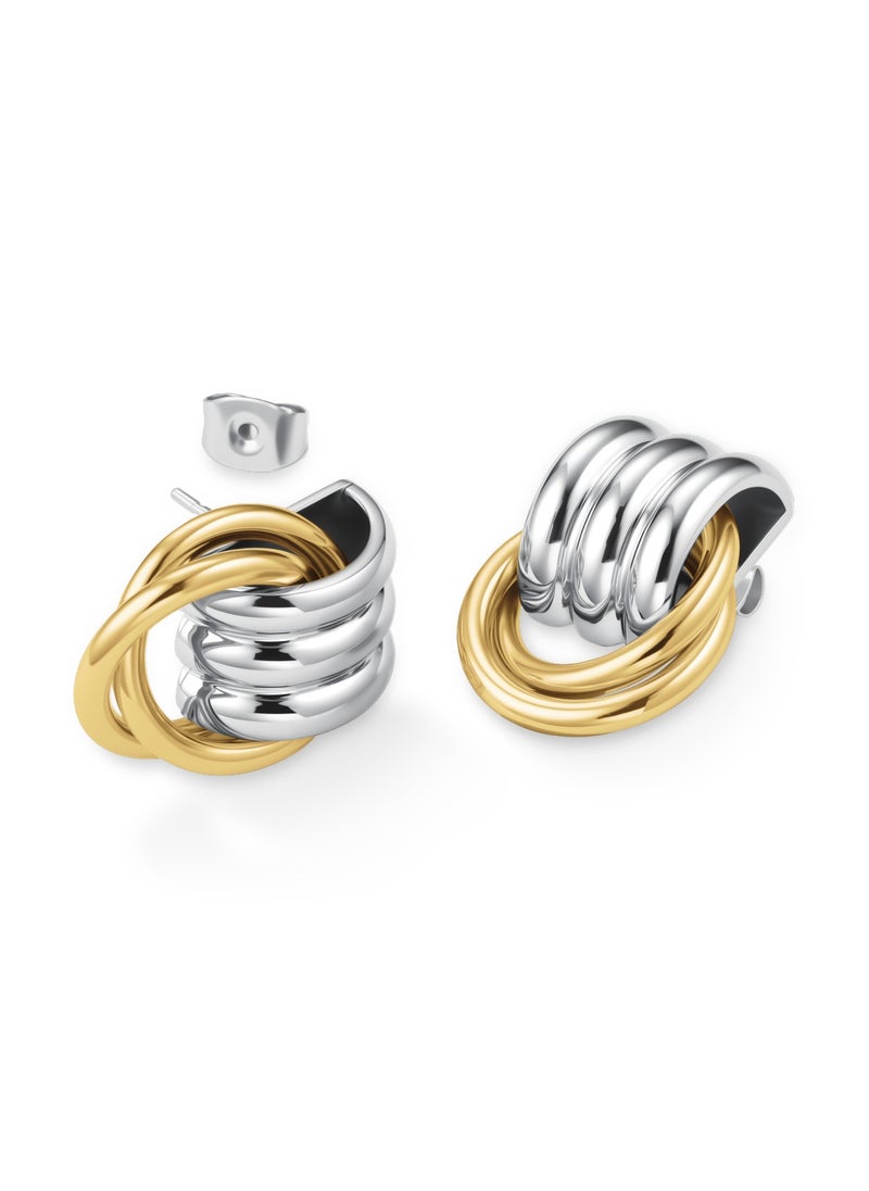 RoseField Rosefield Modern Vintage Interlaced Duotone Earrings - JEIED-J964  - Image 2
