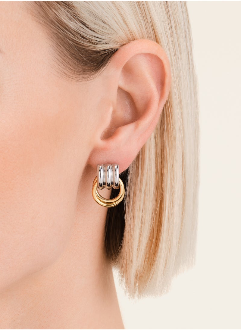 RoseField Rosefield Modern Vintage Interlaced Duotone Earrings - JEIED-J964  - Image 3
