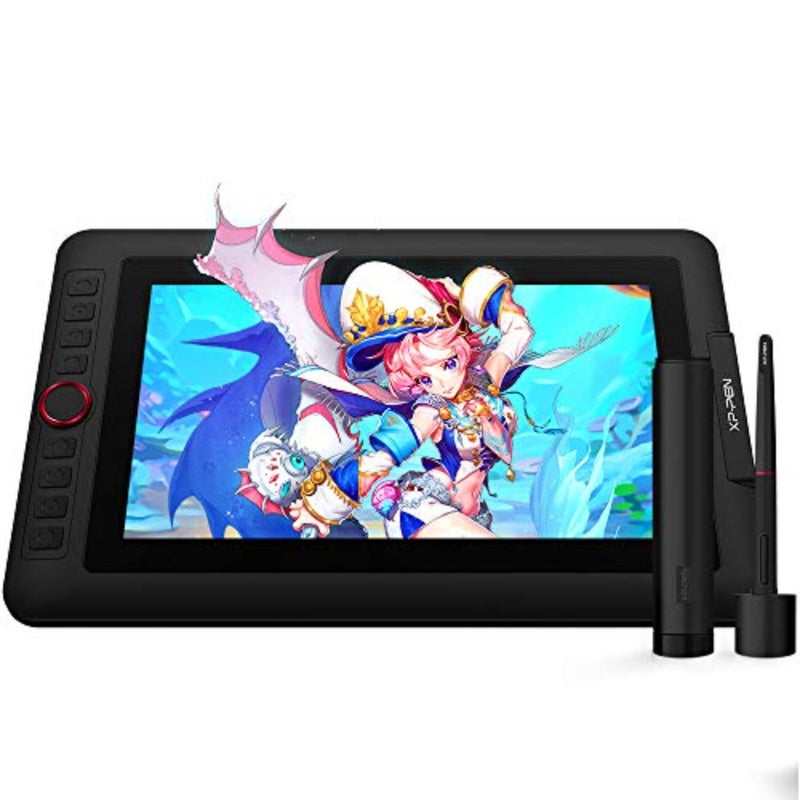 Artist12 Pro 11.6-inch drawing monitor for digital art, full-laminated glass surface, black, tilt-sensitive battery-free stylus with 8192 pressure levels and 8 shortcut keys - Image 1