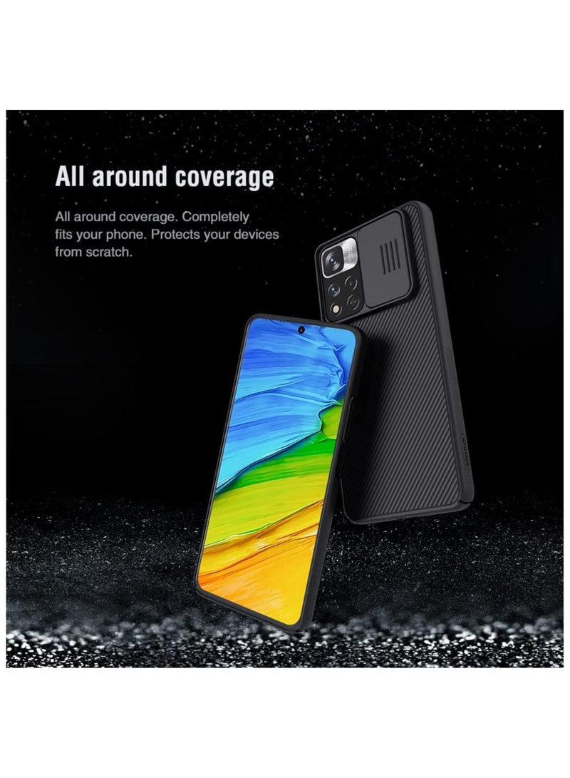 Nillkin CamShield Series Cover Case Designed For Xiaomi Note 11T/11T Pro - Black - Image 4