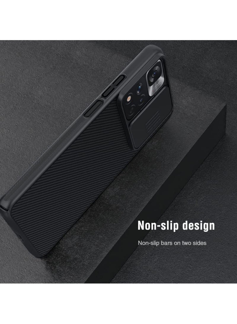 Nillkin CamShield Series Cover Case Designed For Xiaomi Note 11T/11T Pro - Black - Image 5