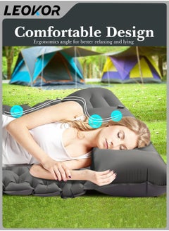LEOKOR Camping Double Sleeping Pad,2 Person Large Camping Pad with Pillow,Foot Pump Inflatable Camping Mattress,Portable Waterproof Air Cushion Sleeping Bag for Backpacking,Hiking,Travel  - Image 3
