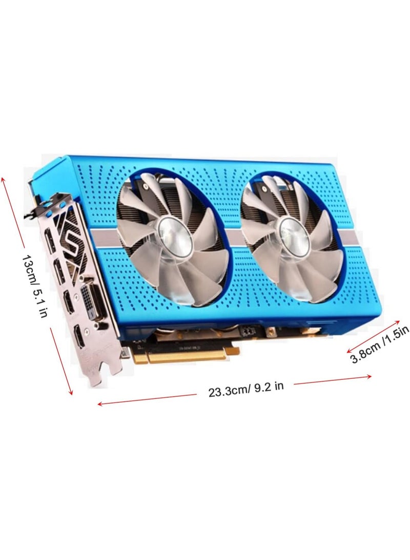 كارت شاشة للألعاب 8 جيجا GDDR5 – 256 بت، سرعة عالية 1400/2000 ميجاهرتز - Image 2