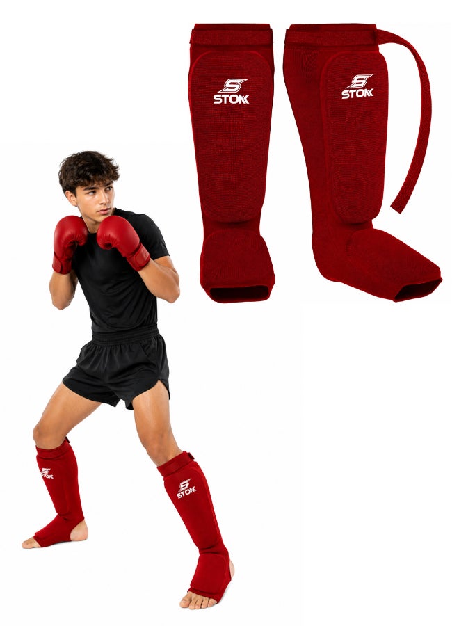 Stonk Shin Instep Guard Protective Leg Pad For Boxing MMA - Image 1