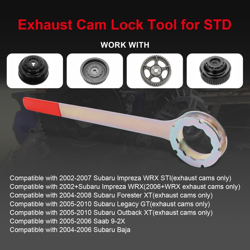 RALZAOTO IntakeExhaust Cam Sprocket Tool Install and Remove Wrench Tool Compatible with Subaru AVCS STD JDM Replaces 499207400 499977500 - Image 4