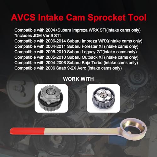 RALZAOTO IntakeExhaust Cam Sprocket Tool Install and Remove Wrench Tool Compatible with Subaru AVCS STD JDM Replaces 499207400 499977500 - Image 5
