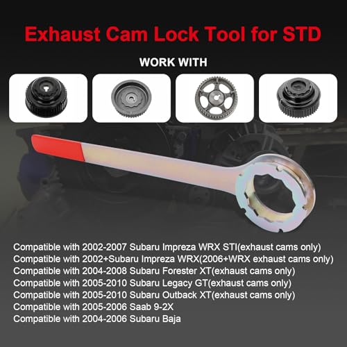 RALZAOTO IntakeExhaust Cam Sprocket Tool Install and Remove Wrench Tool Compatible with Subaru AVCS STD JDM Replaces 499207400 499977500 - Image 3