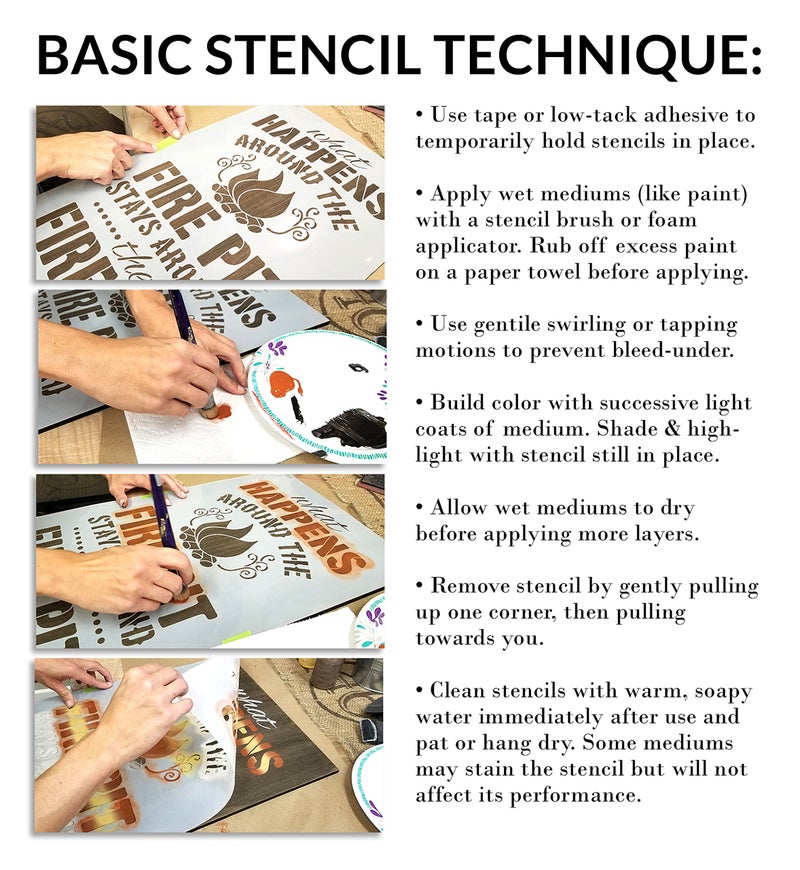 Studio R 12 O Holy Night Stencil by StudioR12 | Rustic Cursive Christmas Carol Word Art - Reusable Mylar Template | Painting, Chalk, Mixed Media | Use for Wall Art, Home Decor - STCL1399 SELECT SIZE (8" x 10") - Image 5