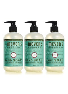 Mrs. Meyer's Clean Day MRS MEYERS CLEAN DAY Hand Soap Made with Essential Oils Biodegradable Formula Basil 125 fl oz  Pack of 3 