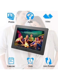 Digital Picture Frame 10.1 inch - Slideshow Electronic Photo Display with Motion Sensor and Auto-Rotation/180°HD IPS/Background Music/Calendar/Remote Control by FLYAMAPIRIT