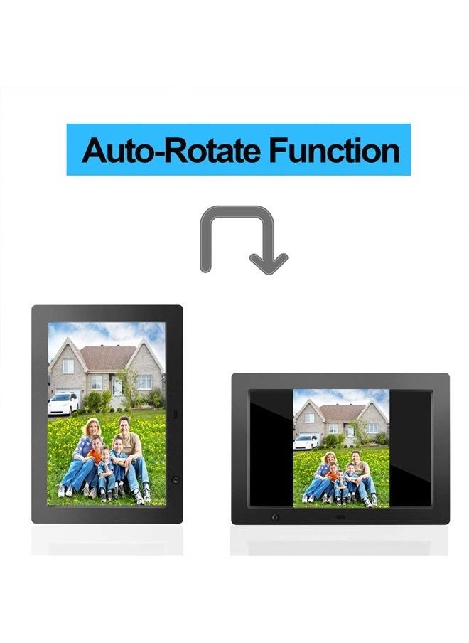 FLYAMAPIRIT - Digital Picture Frame 10.1 inch - Slideshow Electronic Photo Display with Motion Sensor and Auto-Rotation/180°HD IPS/Background Music/Calendar/Remote Control by FLYAMAPIRIT - Image 1