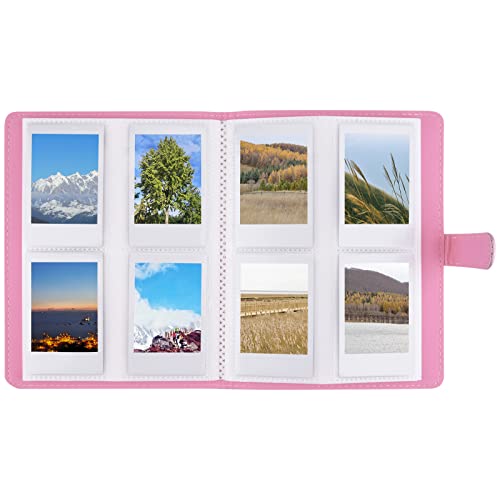Hapeper 128 Pockets Photo Album Compatible with Fujifilm Instax Mini 12 11 9 8 90 70 40 Instant Camera Films and 2x3 Inch Photo Paper (Bright Pink) - Image 2