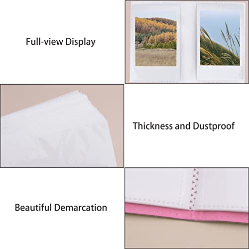 Hapeper 128 Pockets Photo Album Compatible with Fujifilm Instax Mini 12 11 9 8 90 70 40 Instant Camera Films and 2x3 Inch Photo Paper (Bright Pink) - Image 5