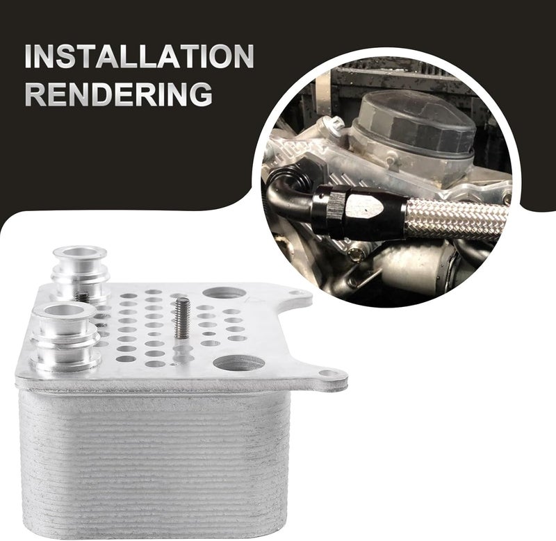 PAPAPARTS Engine Oil Cooler Kit for Ford Super Duty V8 6.0L - Image 4