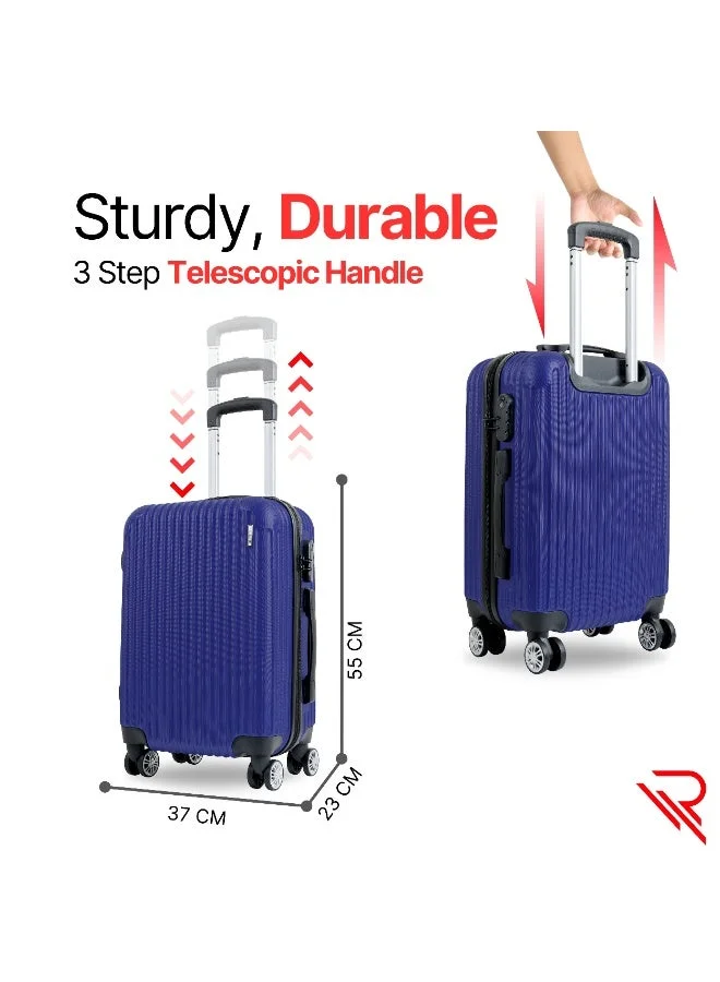 Reflection Reflection ABS Cabin Luggage Airline Approved, Lightweight 20 Inch Luggage- 360° Silent Wheels, ABS Hard Suitcase Trolley, Spinner Wheels, Travel Luggage  (20-Inch , D.Blue)