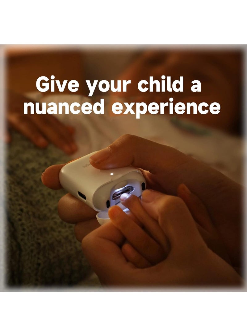 سي ماجيك ماكينة قص أظافر كهربائية أوتوماتيكية صغيرة مع سرعتين خفيفتين لقص أظافر الأصابع ومبرد، تصميم 2 في 1 لتشذيب الأظافر وتخزين قصاصات الأظافر عن طريق USB قابلة لإعادة الشحن للرجال والأطفال وكبار السن - Image 5