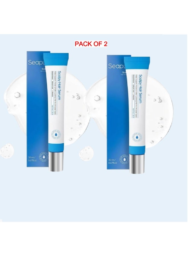 Seapuri 2-PACKS Topical Hair Growth Treatment with Scalphy Viral Effect for Hair Loss, Thinning and Retrieving Hairline,Scalp Massager with Cooling Roller Ball for Men and Women,Hair Regeneration 20g*2 - Image 1