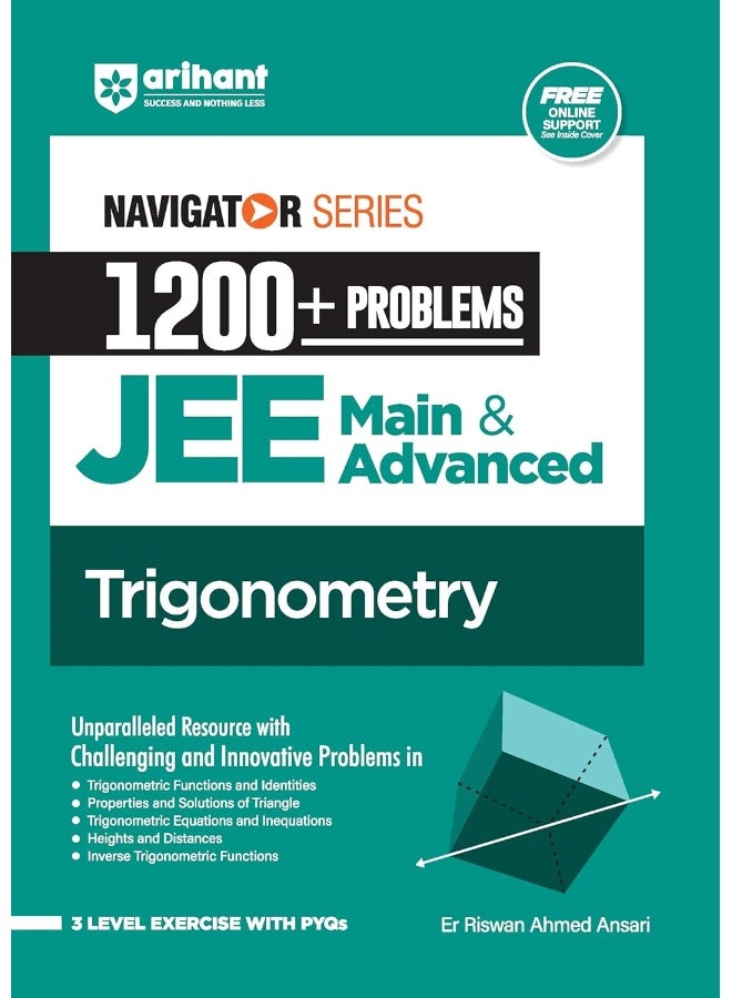 Arihant Navigator Series 1200+ Problems for JEE Main & Advanced Trigonometry | 3 Level Exercise with PYQs and FREE Online Support | For Exam Exam 2025-26 - Image 1
