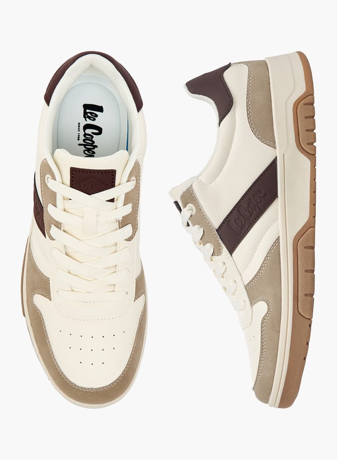 Lee Cooper Men's Colourblock Sneakers With Lace-Up Closure  - Image 1