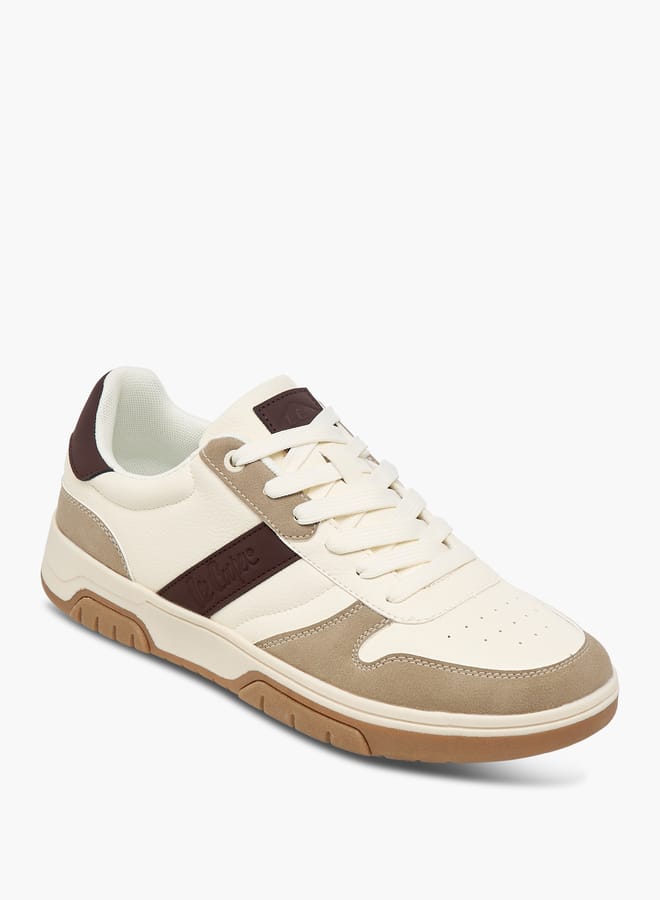 Lee Cooper Men's Colourblock Sneakers With Lace-Up Closure  - Image 2
