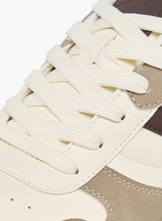 Lee Cooper Men's Colourblock Sneakers With Lace-Up Closure