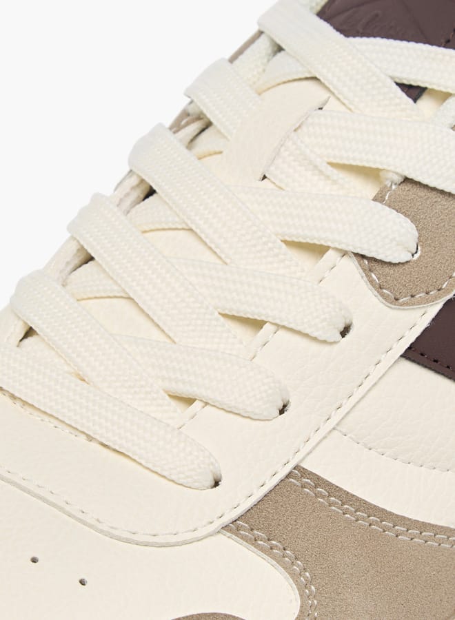 Lee Cooper Men's Colourblock Sneakers With Lace-Up Closure  - Image 4