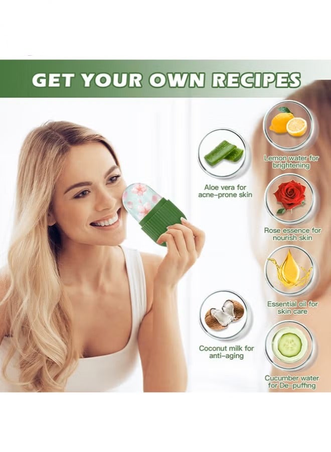 إسكدنيا مناسبة لأنّ وجه جليد بكرة و يكشط مجموعة , يلمع زلق يتقلص مسام أداة , مناسبة لأنّ العين التجاعيد , يهدئ العين منتفخة ( اللون الأخضر ) - Image 5