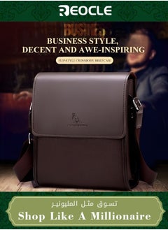 Men's Messenger Shoulder Bag 9*10*3 inch/23*26*8 cm Large Capacity Computer Briefcase Sleeve Case & Laptop Bag & Office Business Work Purse and Tote Bags for Men Travel Gifts