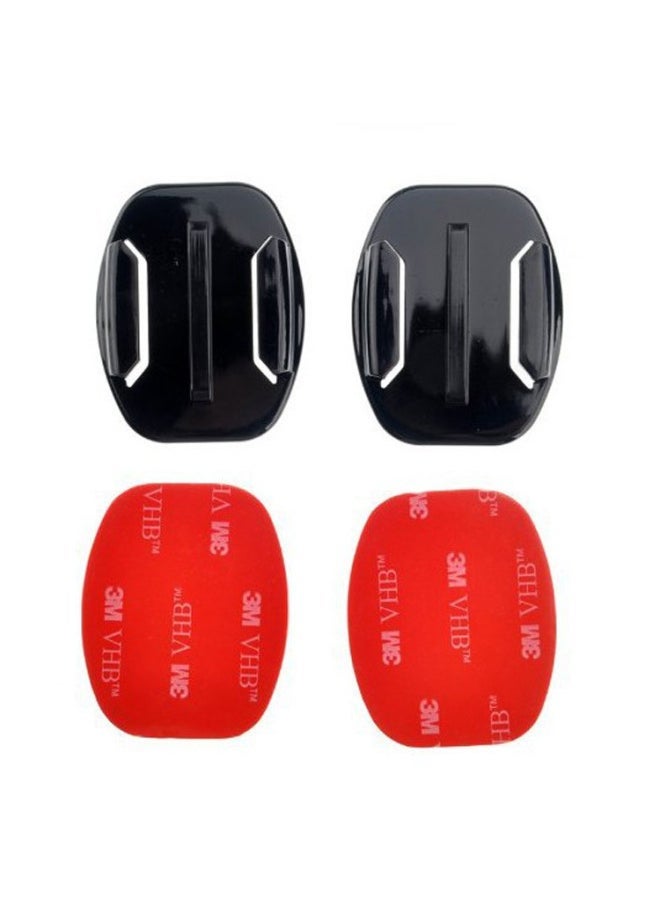 Generic Suitable For GOPRO Sports Camera Flat Cambered Base 3M Glue Suit Flat Cambered Helmet Fixed Base-Color:Curved Base 3m Glue 4-piece Set  - Image 4