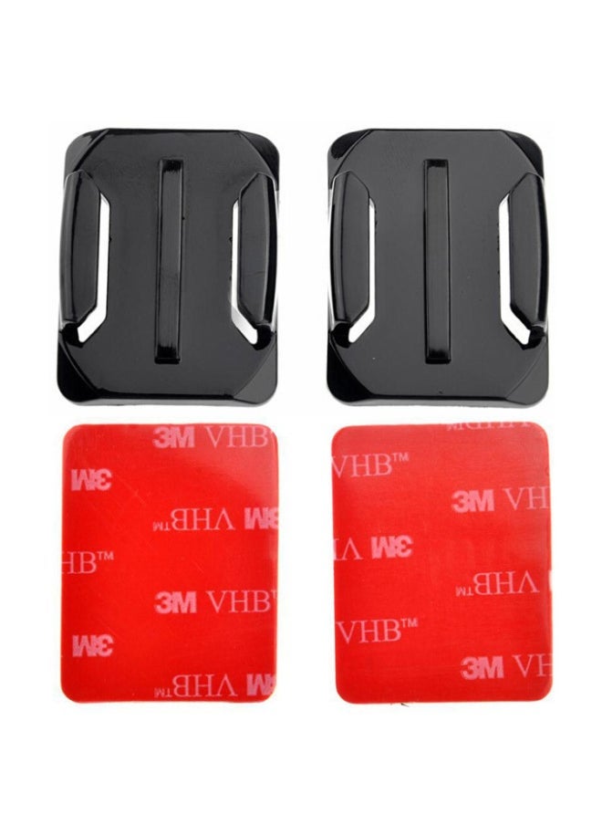 Generic Suitable For GOPRO Sports Camera Flat Cambered Base 3M Glue Suit Flat Cambered Helmet Fixed Base-Color:Curved Base 3m Glue 4-piece Set  - Image 3