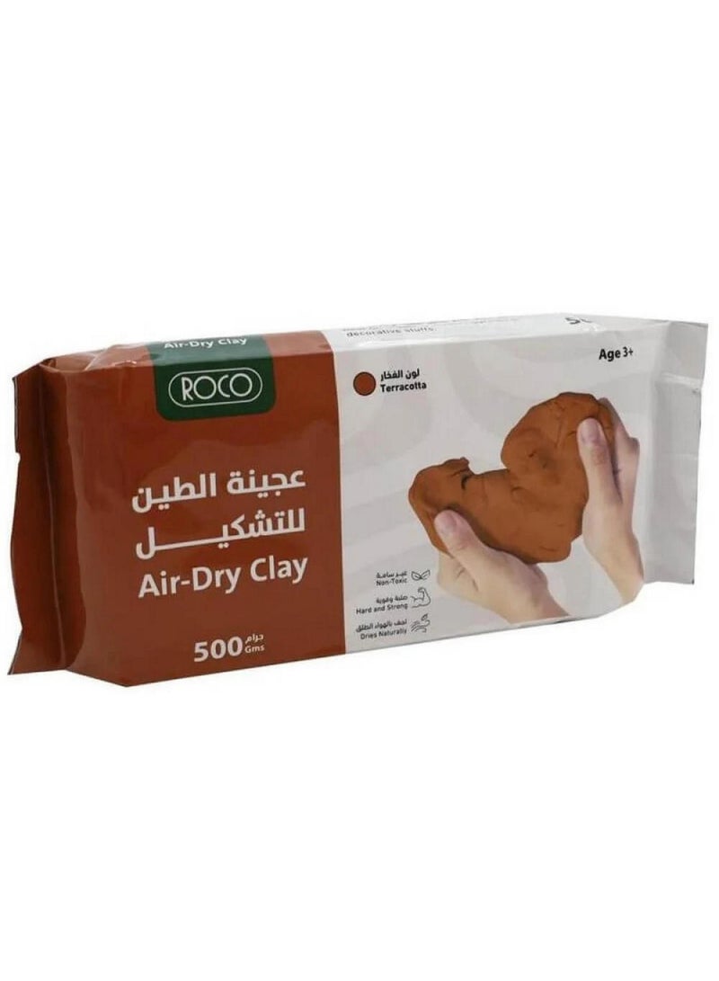 ROCO Air Hardening Modelling Clay Terracotta Air Dry Clay 3Yrs+ 500G - Image 1