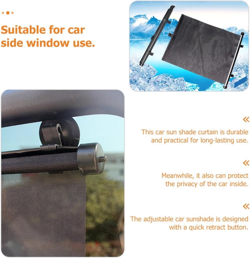 2pcs Car Window Curtains Sunshade 40x45cm Side Window Covers UV Protection for Safety and Heat Blocking Sunshade for Vehicle Interior - Image 2