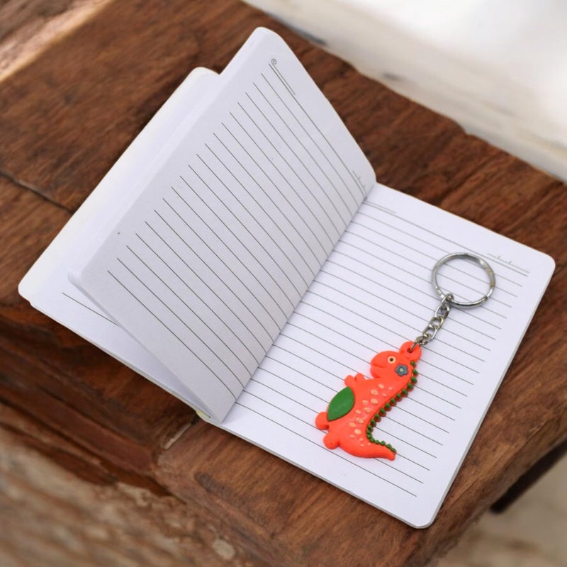 Asera Stationery Gift Set for Kids with Diary and Keychain Party Favor Return Gift Set for Boys/Girls Birthday Gift (Dino 6 Pcs) - Image 4