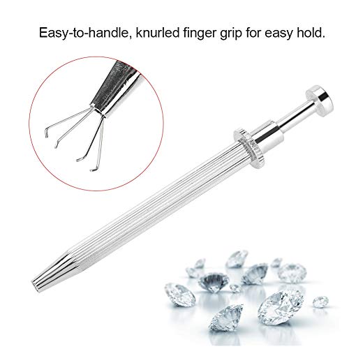 ZJchao Prong Holder Professional Holder Pick-up Tool Stainless Steel 4 Prongs Claw Tweezers Parts Beads Prong Tweezer Catcher Grabber Jewelry Making Jeweler - Image 4