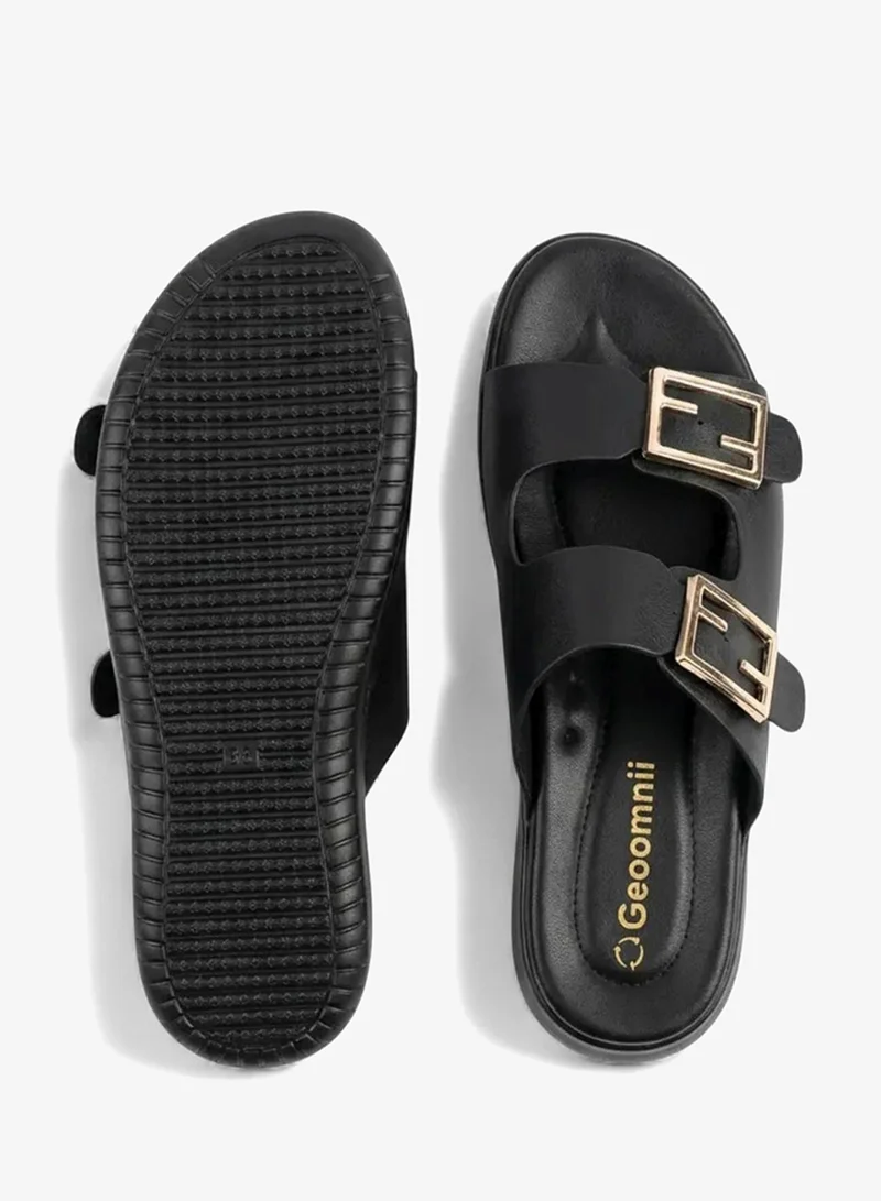 Geoomnii Black Women’s Sandals – Comfortable, Lightweight & Everyday Wear for Women | Best Price UAE