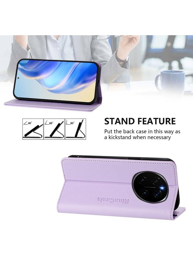 Zaboon Case For Honor Magic7 Pro RC01 Dual-Folded Magnetic Suction RFID Leather Phone Case - Image 4