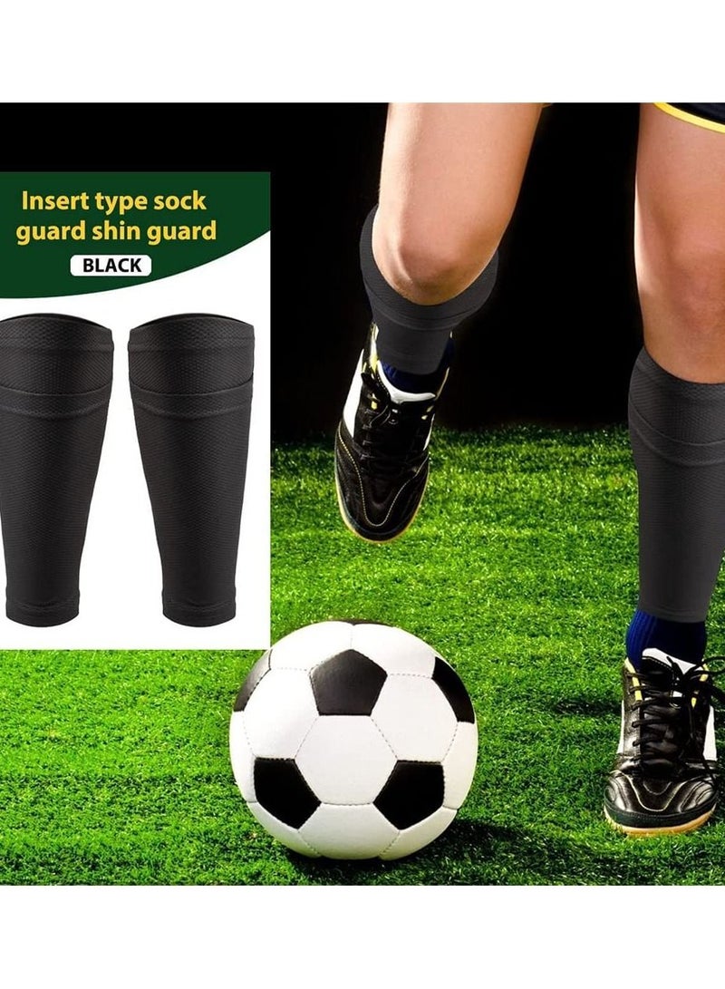 SYOSI 2 Pairs Soccer Shin Guard Socks Breathable Soccer Shin Guard Sleeves with Pocket for Football Shin Pads - Image 3