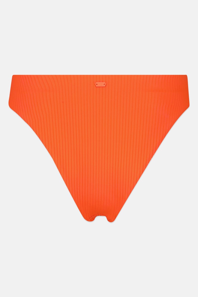 Pull & Bear Pacific Republic x Pull  Bear Women Ribbed Pull On Bikini Bottom, Coral  - Image 2