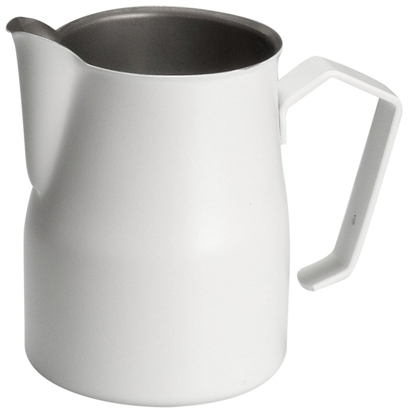Motta Stainless Steel Professional Milk Pitcher/Jugs, 17 Fluid Ounce, White - Image 2
