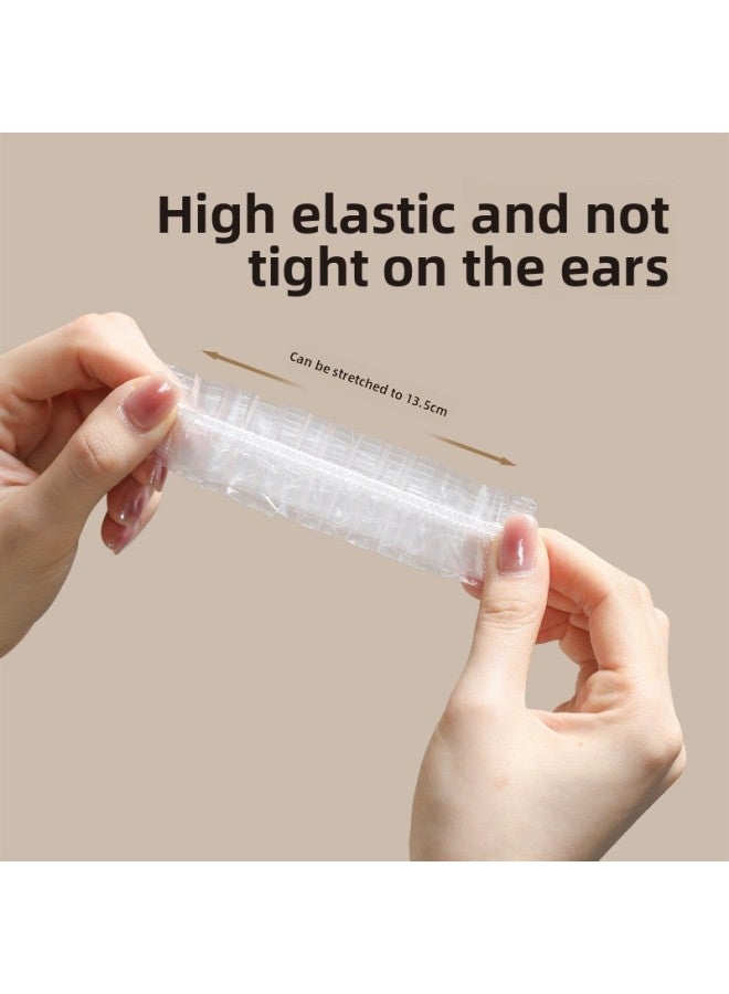 Ear Cover - Disposable Waterproof Earmuffs - Clear/Transparent, Disposable Waterproof, 100pcs Pack - Hair Salon, Beauty Supply - Image 5