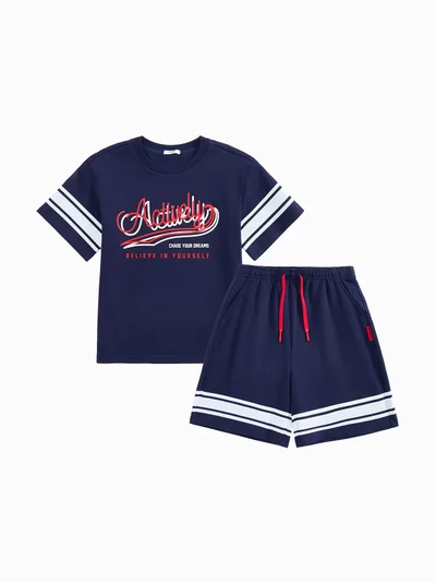 Balabala Kids Boy Knit Short Sleeve Suit