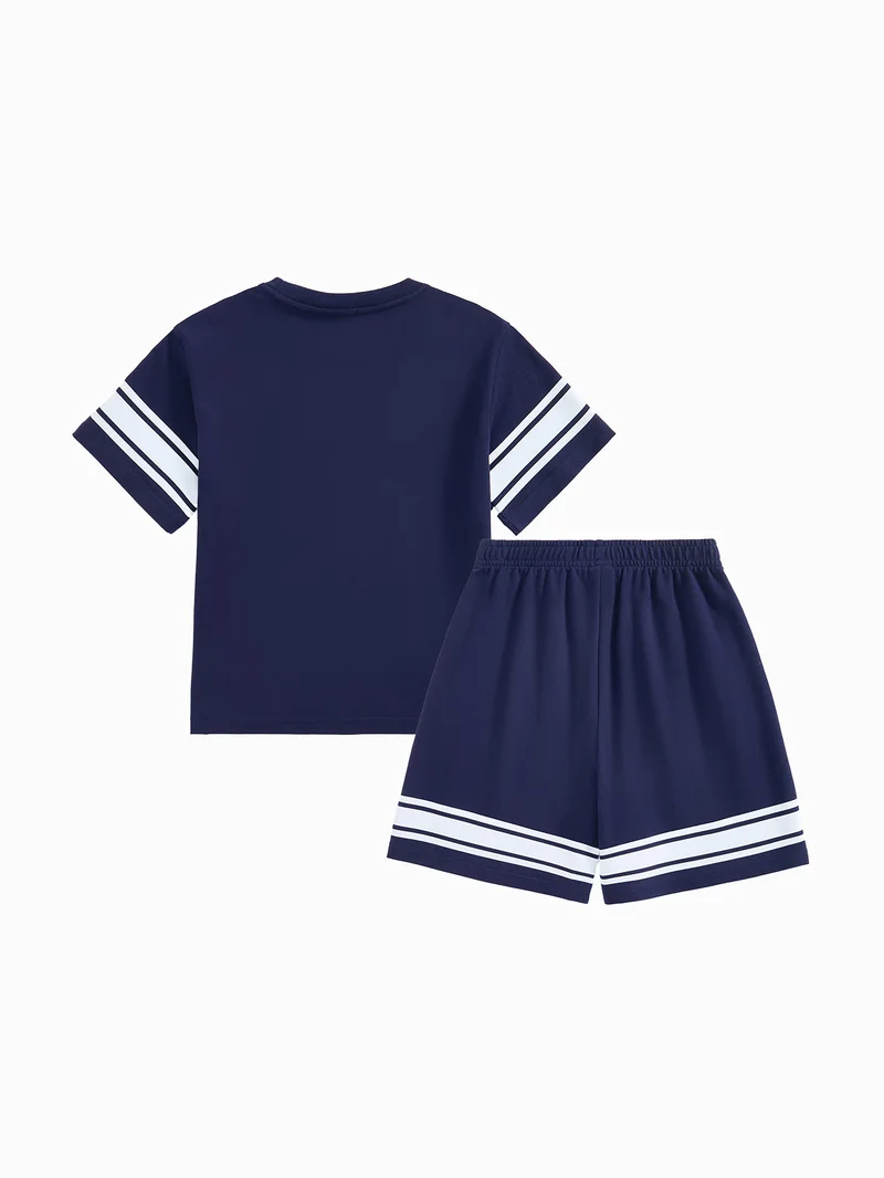 Balabala Kids Boy Knit Short Sleeve Suit