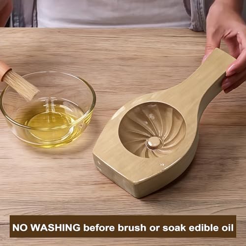 WOPPOW Wooden Bao Bun Maker Diy Steamed Bun Mold, Traditional Baozi Maker Mold for Handmade Steamed Buns, Wood Dumpling Pastry Mould Baking Tool - Image 2