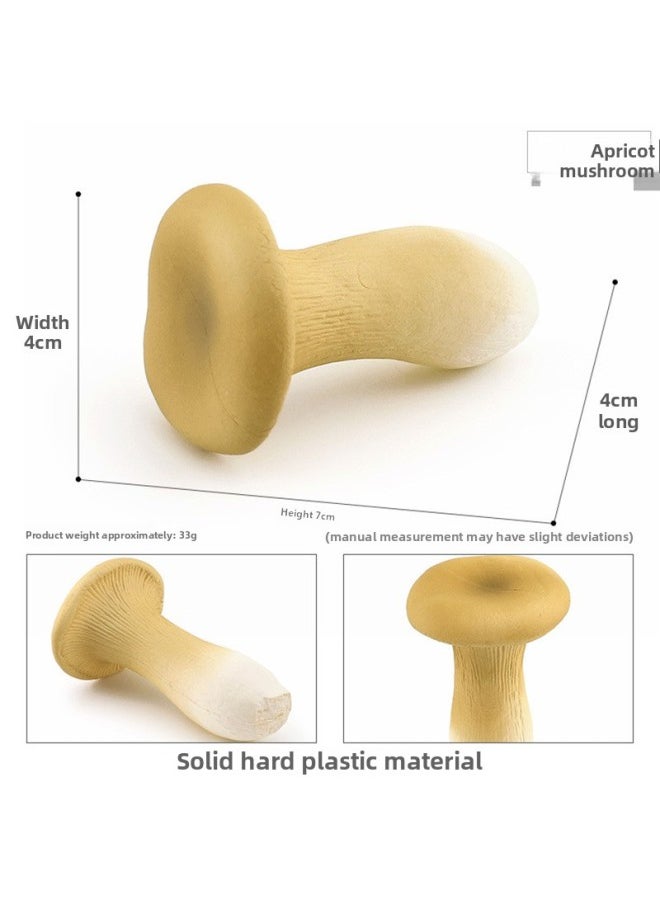 Simulation Fungus Mushroom Model Lentinus Edodes Long Skirt Bamboo Mushroom Poisonous Rope Umbrella Real Agaricus Mushroom Matsutake Amanita Mushroom Ornaments-Color:T15520 Apricot Mushroom 33g