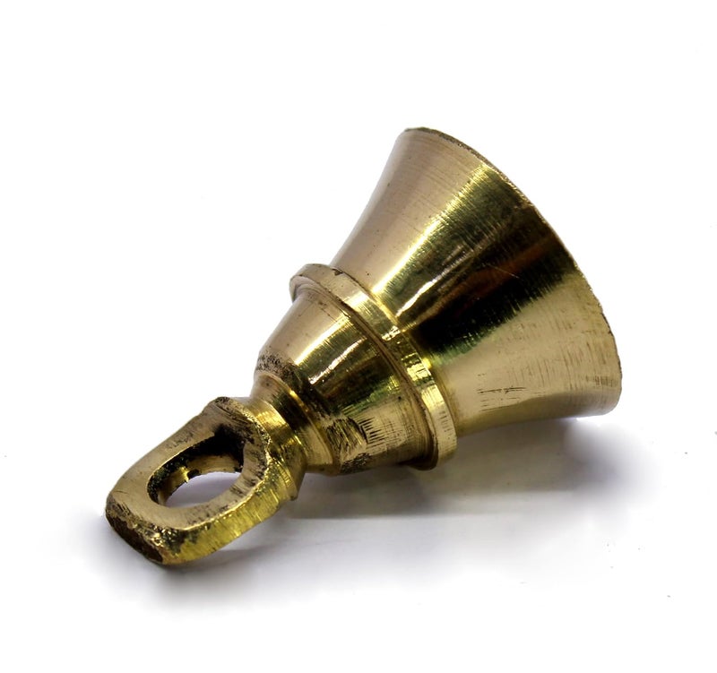 ESPLANADE Brass Pooja Mandir Decorative Bells | Pack of 10 | 2" Inches - Golden - Image 3