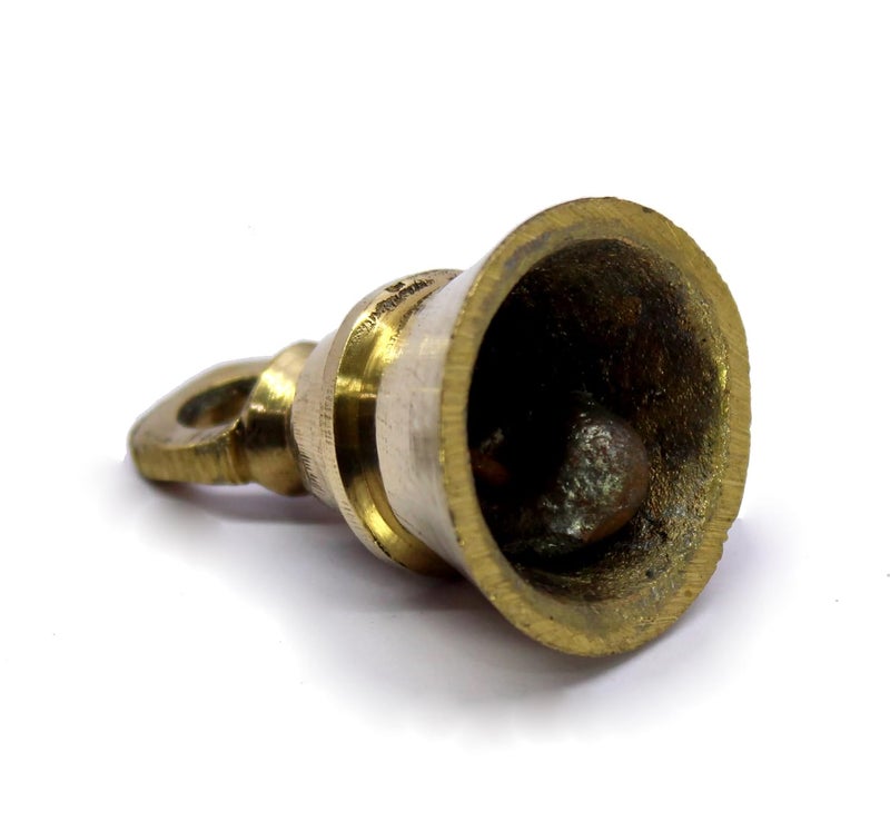 ESPLANADE Brass Pooja Mandir Decorative Bells | Pack of 10 | 2" Inches - Golden - Image 2