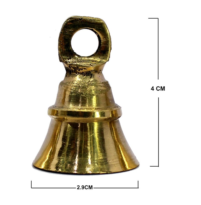 ESPLANADE Brass Pooja Mandir Decorative Bells | Pack of 10 | 2" Inches - Golden - Image 5